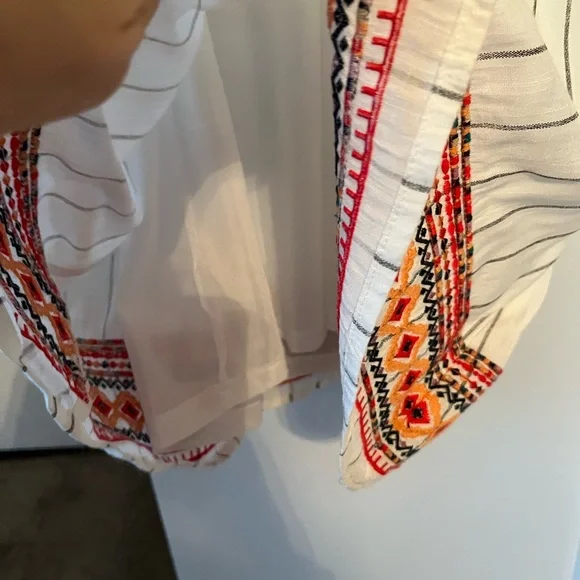 THML White Tunic with Multicolor Embroidery - women’s large dress - Picture 3 of 14